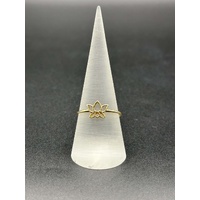Ladies 9ct Yellow Gold Lotus Flower Ring