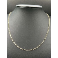 Unisex 9ct Yellow Gold Figaro Link Necklace