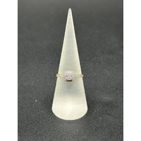 Ladies 9ct Yellow Gold Diamond Cluster Ring
