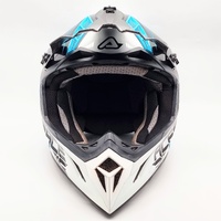 Acerbis Steel Carbon Motocross Helmet Blue White Offroad Dirt Bike XL