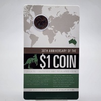 2014 Royal Australian Mint 30th Anniversary $1 Coloured Kangaroos UNC Coin