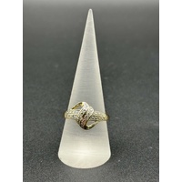 Ladies 9ct Yellow Gold Illusion Pattern Ring