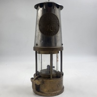 Eccles GR6 Vintage Miners Safety Lamp British Protector Brass Mining