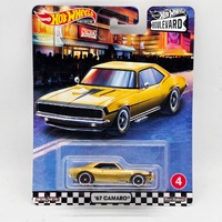 Hot Wheels Premium Boulevard 67 Camaro Gold Real Riders Diecast Car #4
