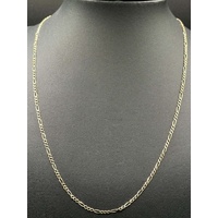 Unisex 9ct Yellow Gold Figaro Link Necklace