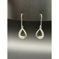 Ladies 925 Sterling Silver Droplet Earrings