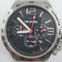 TW Steel CB8 Canteen Chronograph Watch Stainless Steel Black Dial