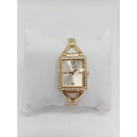 GUESS Ladies Watch Gold Tone Stainless Steel Mesh Band Champagne GW0400L2