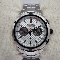Seiko Coutura Chronograph Silver Dial Quartz Stainless Steel Watch SSB433