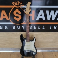 ECON Six-String Electric Guitar Black Strat Style