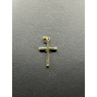 Unisex 9ct Yellow Gold Religious Cross Pendant
