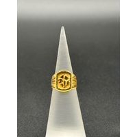 Unisex 22ct Yellow Gold Pattern Ring