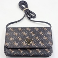 GUESS Noelle Phone Crossbody Wallet Bag Brown Logo Print Shoulder Purse