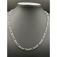 Mens 925 Sterling Silver Figaro Link Necklace