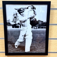 Sir Donald Bradman Framed Cricket Photograph Sports Memorabilia