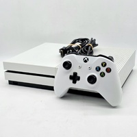 Microsoft Xbox One S 500GB Disc Console White 1681 with Controller and Leads