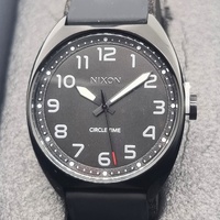 Nixon The Mullet 38mm All Black Quartz Watch Stainless Steel Silicone 10ATM
