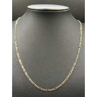 Unisex 9ct Yellow Gold Figaro Link Necklace