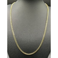 Unisex 9ct Yellow Gold Curb Link Necklace