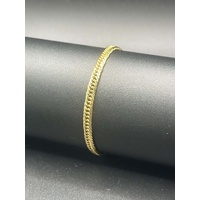 Unisex 18ct Yellow Gold Tight Curb Link Bracelet