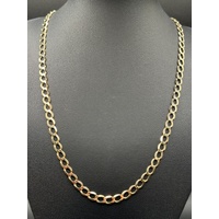 Unisex 9ct Yellow Gold Curb Link Necklace