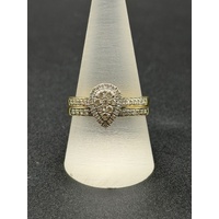 Ladies 9ct Yellow Gold Diamond Bridal Ring Set