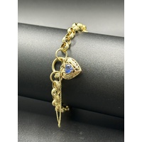 Ladies 9ct Yellow Gold Round Belcher Link Bracelet