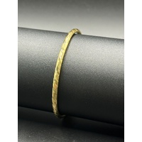 Ladies 18ct Yellow Gold Round Bangle