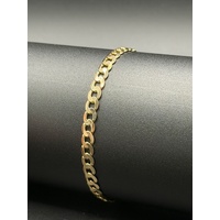 Unisex 9ct Yellow Gold Curb Link Bracelet