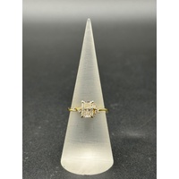  Ladies 9ct Yellow Gold Lab Grown Diamond Ring