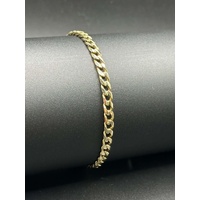 Unisex 10ct Yellow Gold Curb Link Bracelet