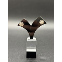 Ladies 18ct White Gold Diamond Stud Earrings