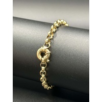 Ladies 9ct Yellow Gold Belcher Link Bracelet