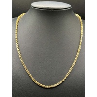 Unisex 18ct Yellow Gold Wheat Link Necklace