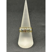 Ladies 18ct Two Tone Gold Diamond Ring