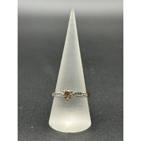 Ladies 9ct Rose Gold Diamond Ring