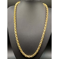 Mens 15ct Yellow Gold Fancy Link Necklace