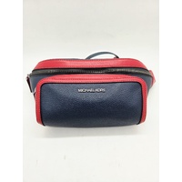 Michael Kors Pebbled Leather Sling Belt Bag Red Navy Blue Bum Bag