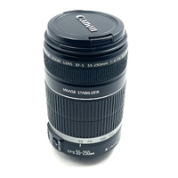 Canon EF-S 55-250mm f/4-5.6 IS Telephoto Zoom Lens Image Stabilizer AF/MF - No Rear Cap