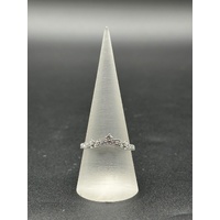 Ladies 18ct White Gold Diamond Crown Ring