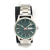 NIXON Sentry Solar Stainless Steel Silver Jasper 40mm Watch 10ATM