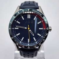 JAG Sandown J2849 Mens Watch Blue Dial Genuine Perforated Leather 5ATM