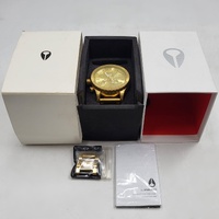 NIXON The 51-30 Chrono Gold Tone Mens Watch 300M Stainless Steel 