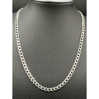 Unisex 925 Sterling Silver Curb Link Necklace