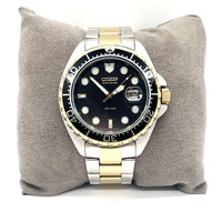 Citizen Eco Drive E110 S000149 Mens Diver 200M Stainless Steel Two Tone Watch