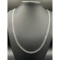 Unisex 925 Sterling Silver Curb Link Necklace