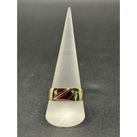 Mens 9ct Yellow Gold Diamond Signet Ring