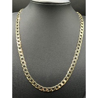 Mens 9ct Yellow Gold Curb Link Necklace