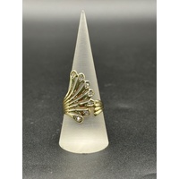 Ladies 9ct Yellow Gold Cubic Zirconia Ring