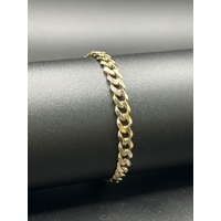 Unisex 9ct Yellow Gold Curb Link Bracelet